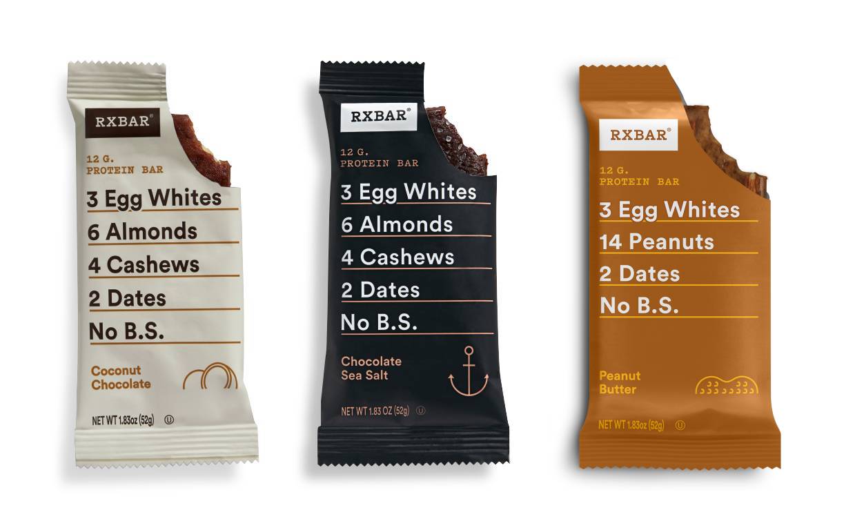 Variety of RXBAR individual bars